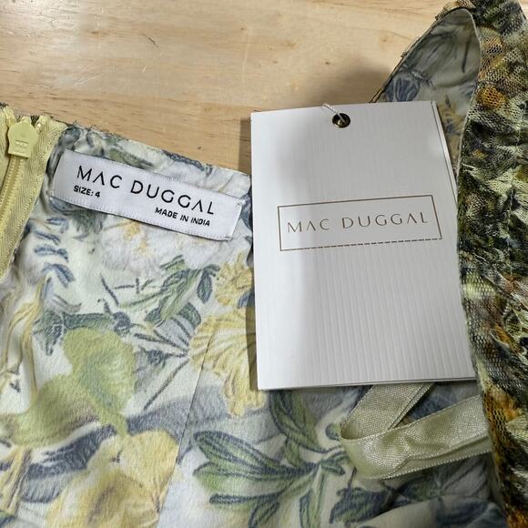 Mac Duggal Multicolor Floral Midi Dress - Picture 4 of 10